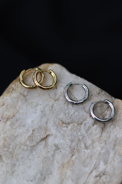 Mini Mara Hoops - Silver - Stainless Steel - Water Proof