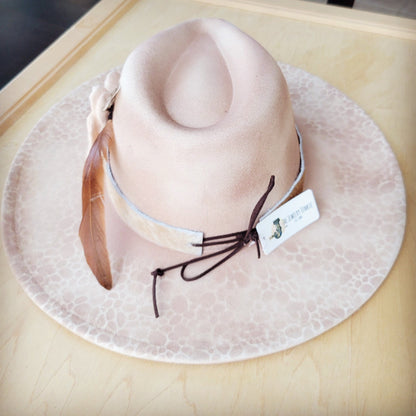 CUSTOM Hand-Painted Cowgirl Western Boho Hat A109