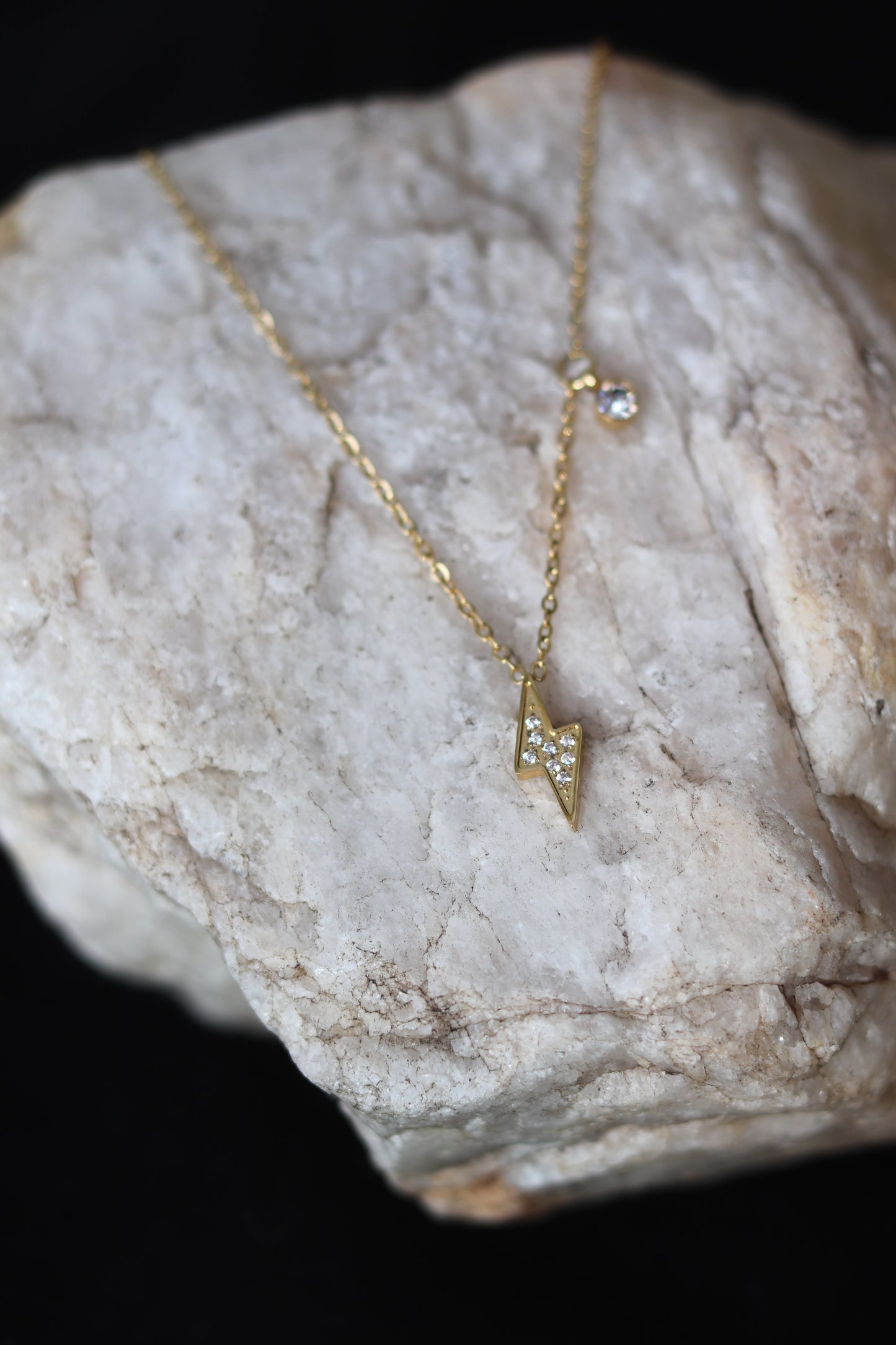 Lightning Bolt Necklace - Stainless Steel
