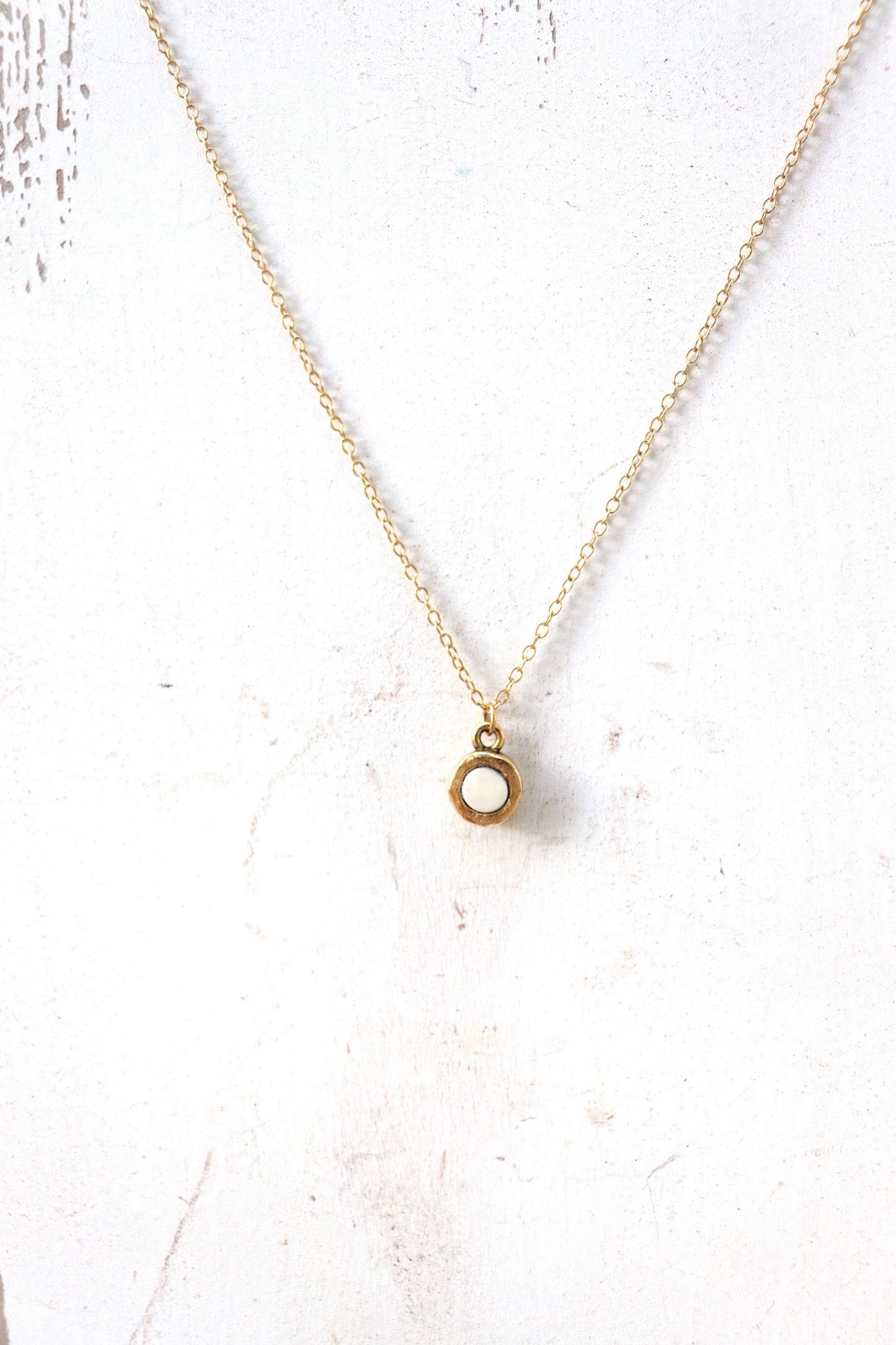 Jillian Necklace: Gold Bone