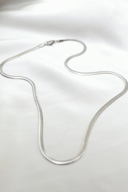 Flat Snake Chain - Silver - Stainless Steel