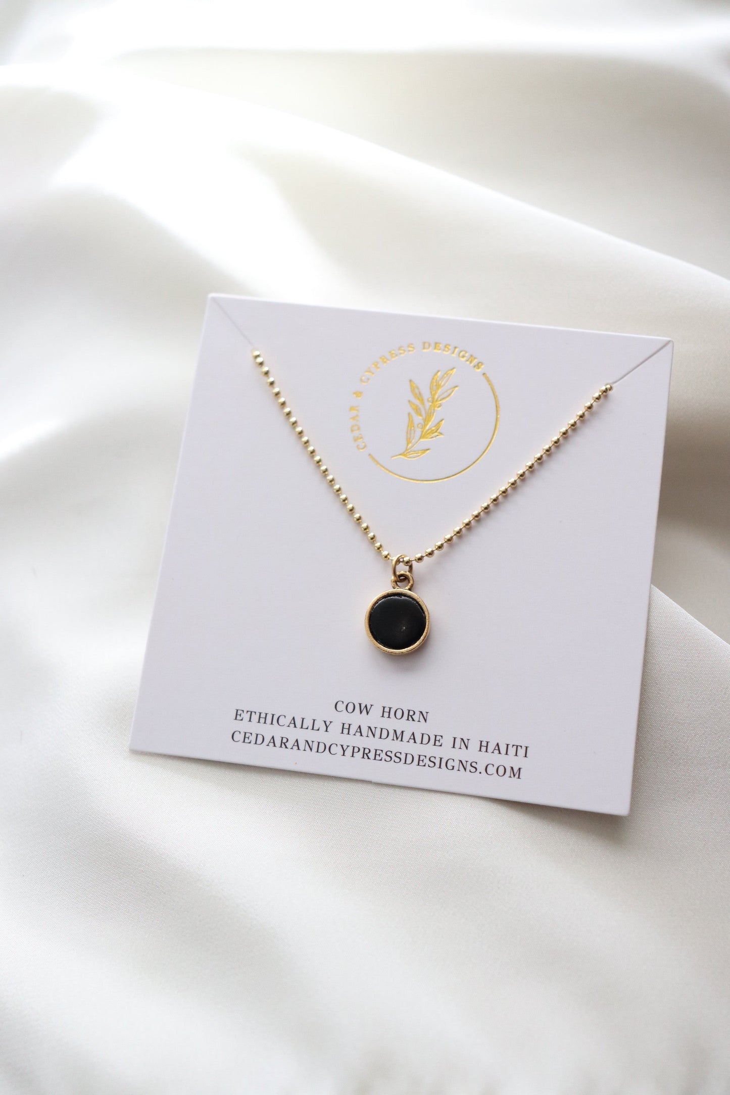 Angie Necklace - Gold Horn