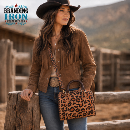 Wild Speedy| Leopard Tooled Western Handbag