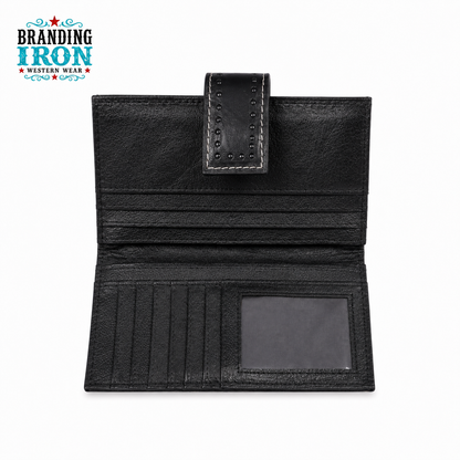 The Betty Wallet | Western Cowhide Tooled Leather Wallet