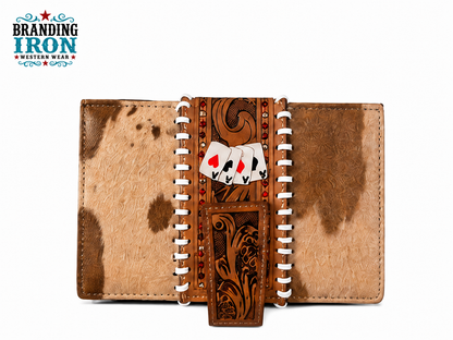 The Gambler Wallet | Cowhide Tooled Western Wallet