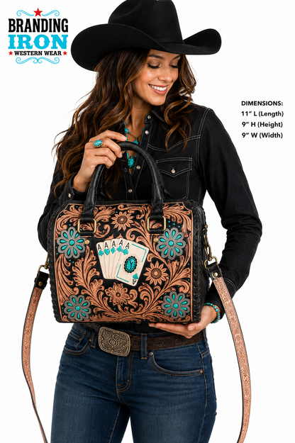 High Stakes Speedy | Tooled Western Leather Handbag