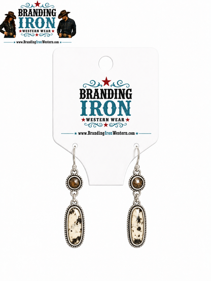 Stockyard Earrings | Western Sterling Silver Plated