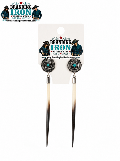 Quill & Concho Porcupine Quill Necklace | Branding Iron Western Wear