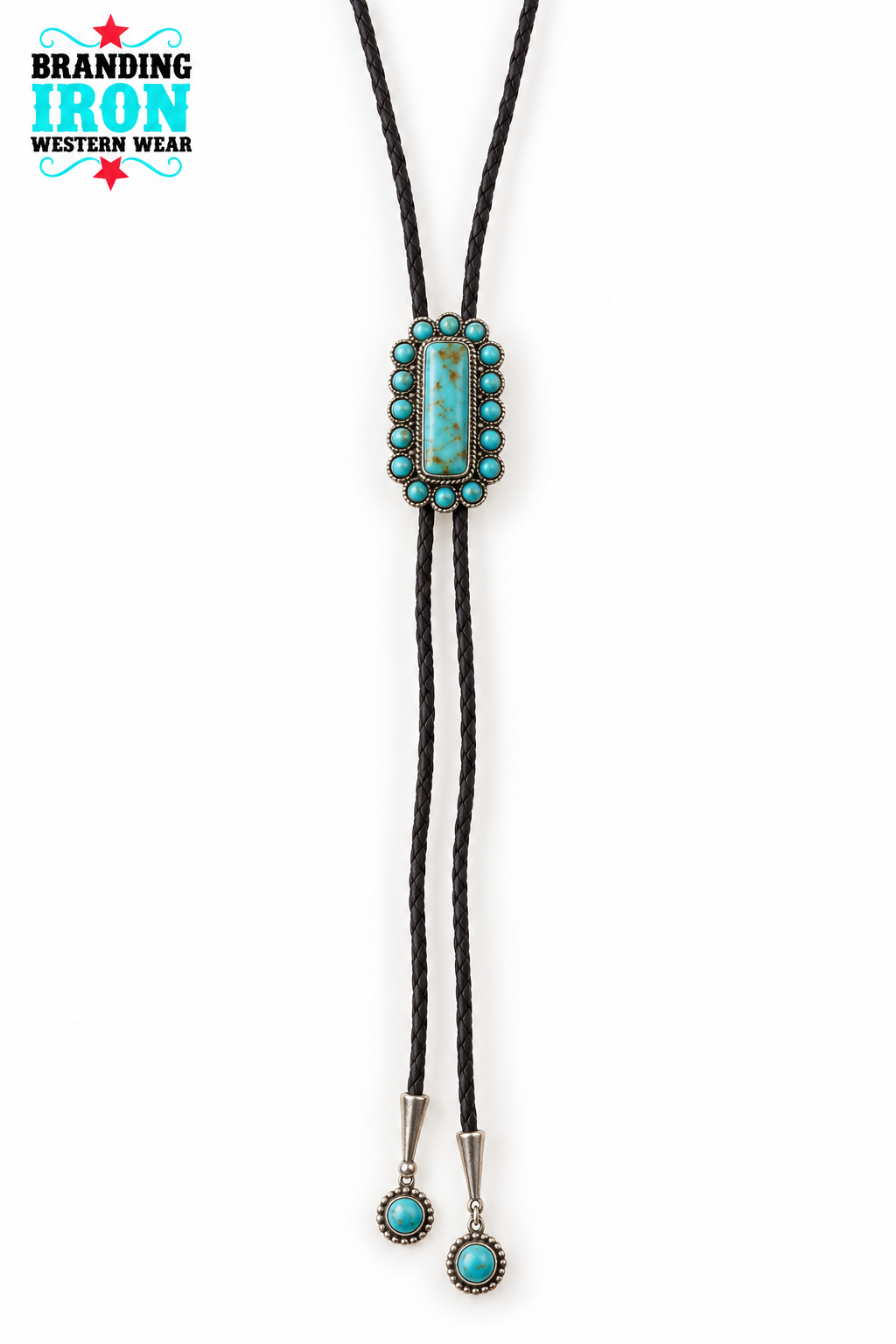 Clancy Turquoise Bolo Tie | Branding Iron Western Wear