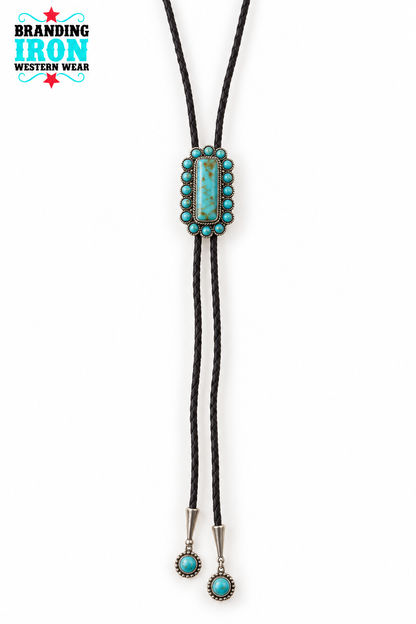 Clancy Turquoise Bolo Tie | Branding Iron Western Wear