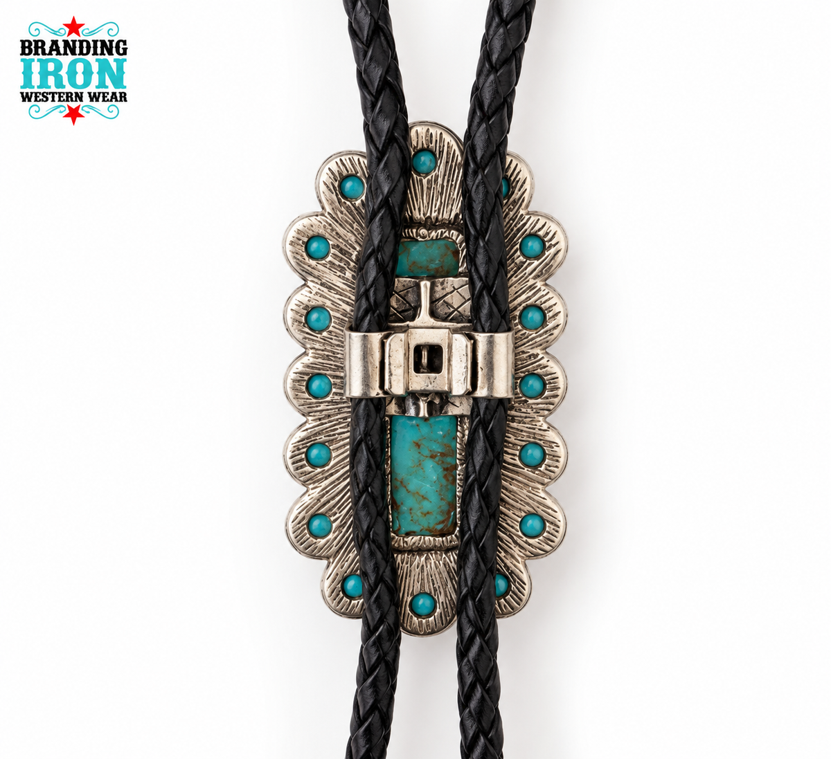 Clancy Turquoise Bolo Tie | Branding Iron Western Wear