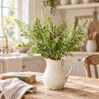 Maidenhair Fern Spray Stem – 16″ Faux Greenery