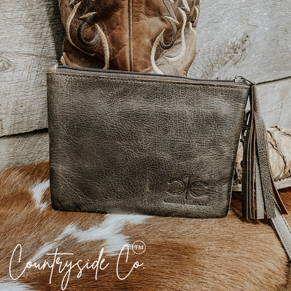 Colette Cowhide Wristlet