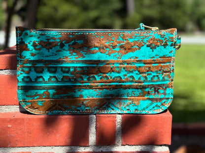 Classic Leather Clutch with Inside Pocket