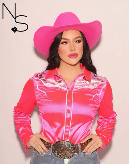Let Er Buck Luxury Western Pearl Snap Rodeo Shirt