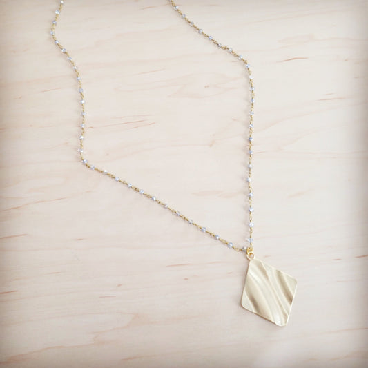 **Gilded Wave Pendant Necklace 257mb