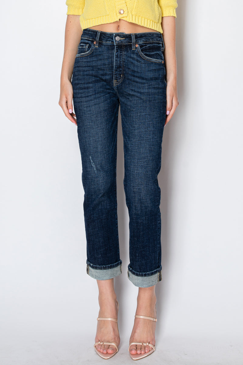 Zephyra Tummy Control High Rise Stretch Straight w/ Single Cuff