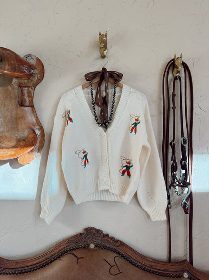 The Roping Cowboy Cardigan