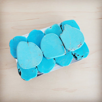 Large Turquoise Slab Belt Buckle 901f