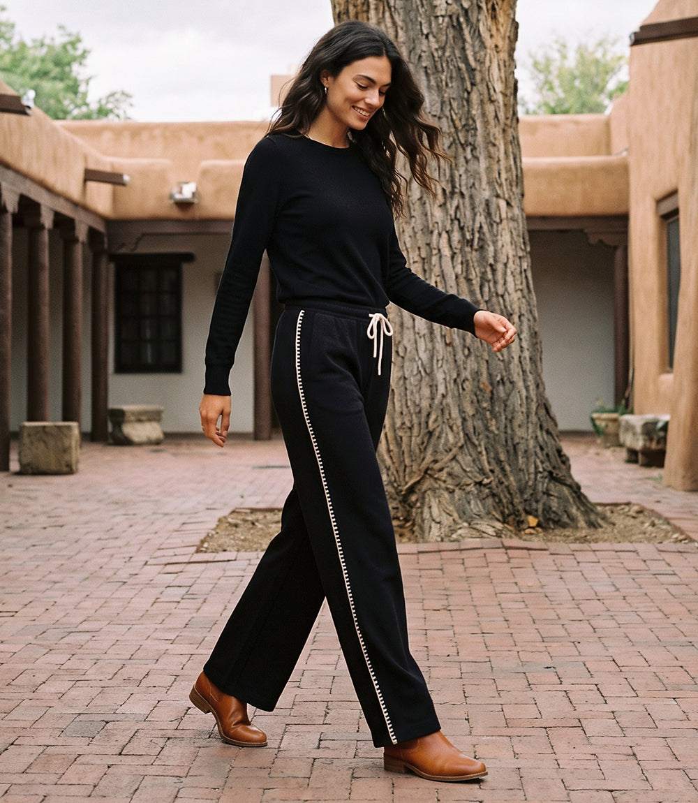 Petite Size Edge Stitch Drawstring Sweatpants