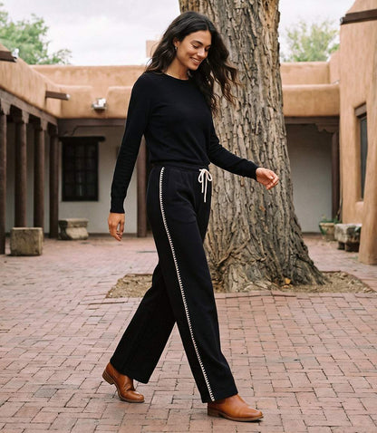 Petite Size Edge Stitch Drawstring Sweatpants