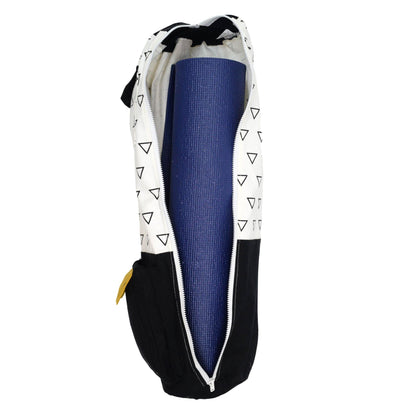 Organic Yoga Mat Bag - Blue & Grey