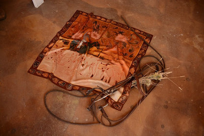 Large 100% Mulberry Silk 35x35: Round Up Floral Cattle Cowgirl Western Wild Rag
