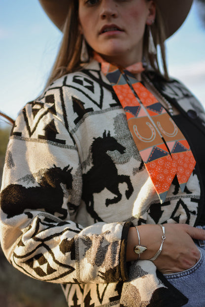 Frontier Bound Quilted Patchwork Silk Twilly