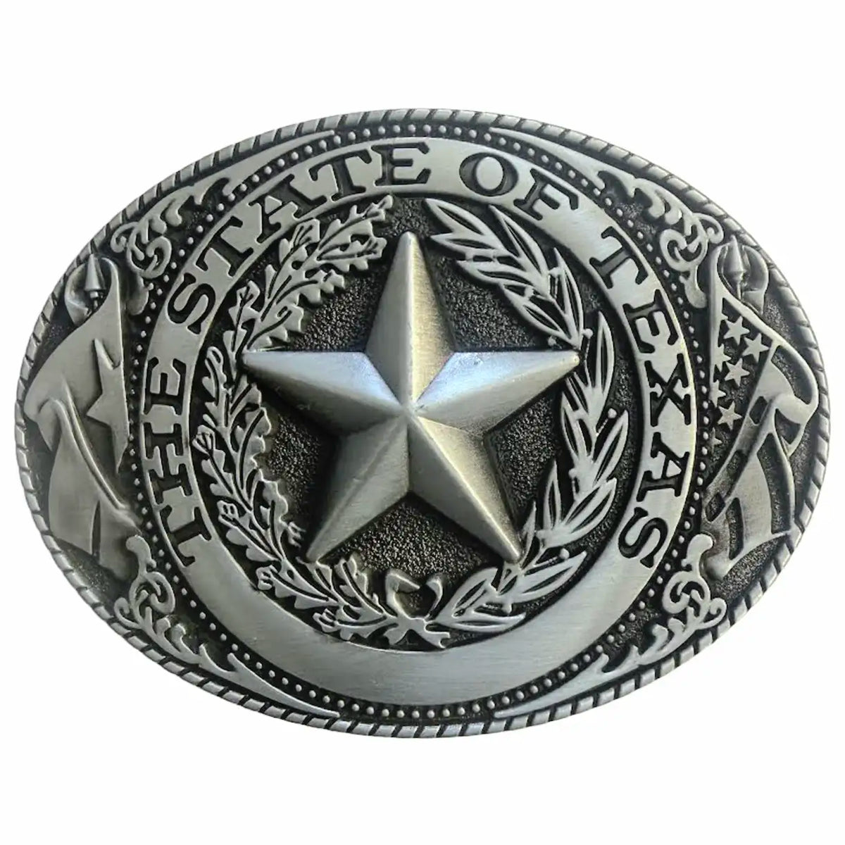 Deadwood Trading State of Texas (Silver) - Men's Belt Buckle