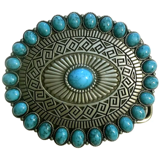 Deadwood Trading Turquoise Mesa Bloom - Belt Buckle