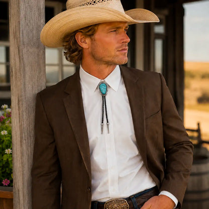 Deadwood Trading Stonekeeper (Turquoise)  - Bolo Tie