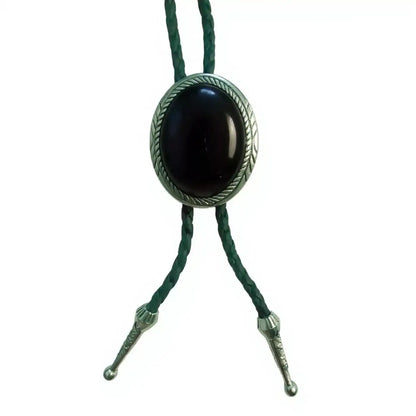 Deadwood Frontier Oval (Onyx) - Bolo Tie