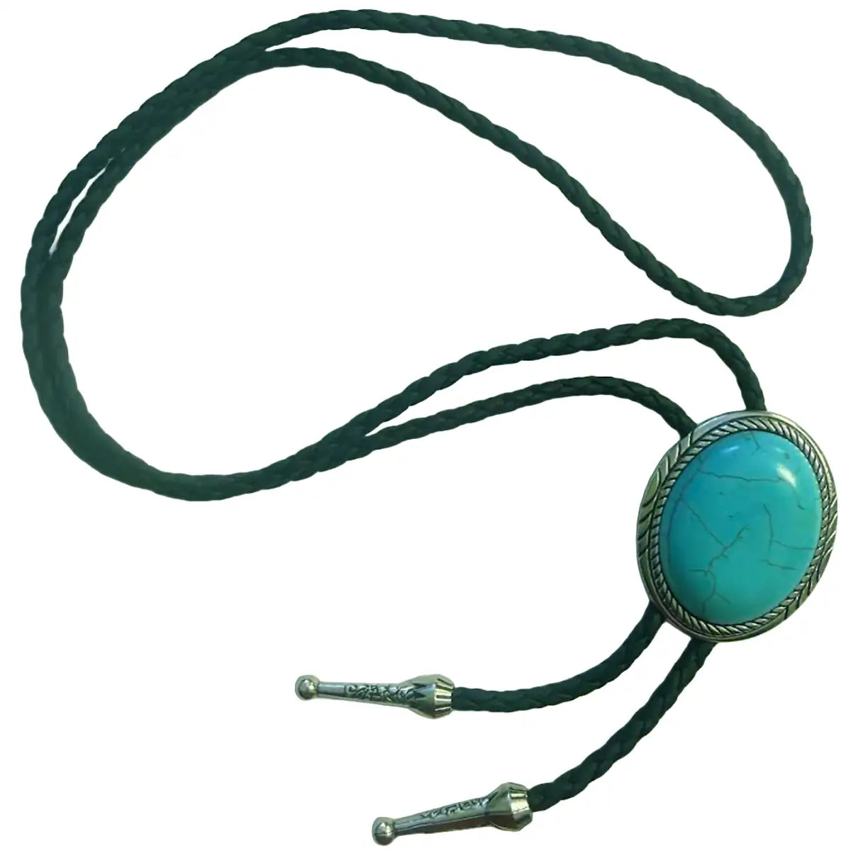 Deadwood Frontier Oval (Turquoise) - Bolo Tie