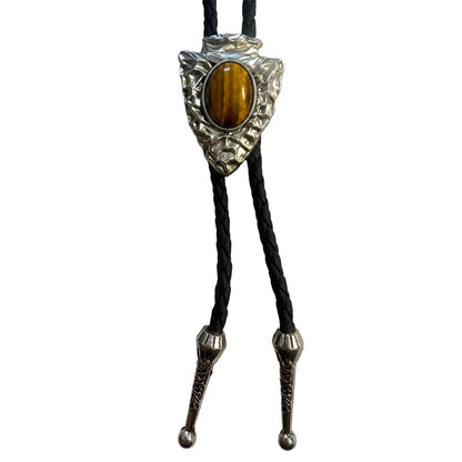 Deadwood Stonepoint Arrowhead (Tiger's Eye) - Bolo Tie