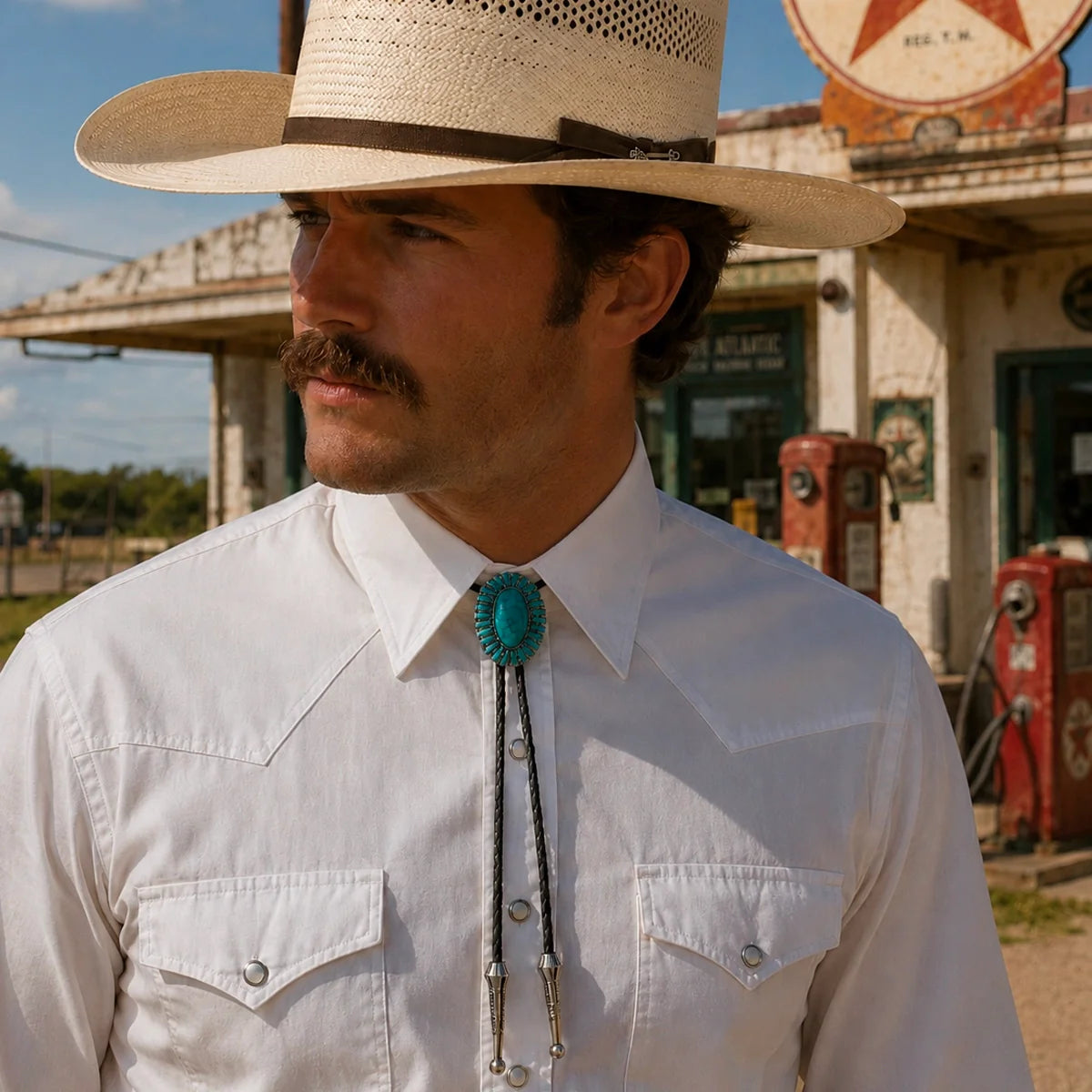 Deadwood Santa Fe Sun (Turquoise) - Bolo Tie
