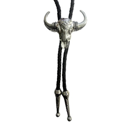 Deadwood Silver Skull - Bolo Tie