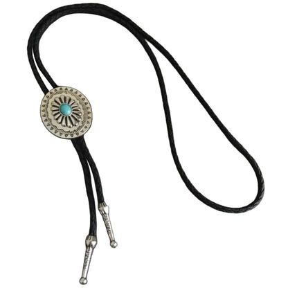 Deadwood Silver Sunburst (Turquoise) - Bolo Tie