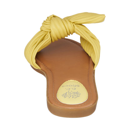 Dani Yellow Flat Sandals