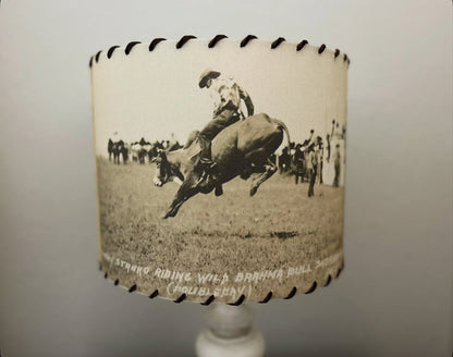 Sheridan Wyo Rodeo Lampshade Yellow