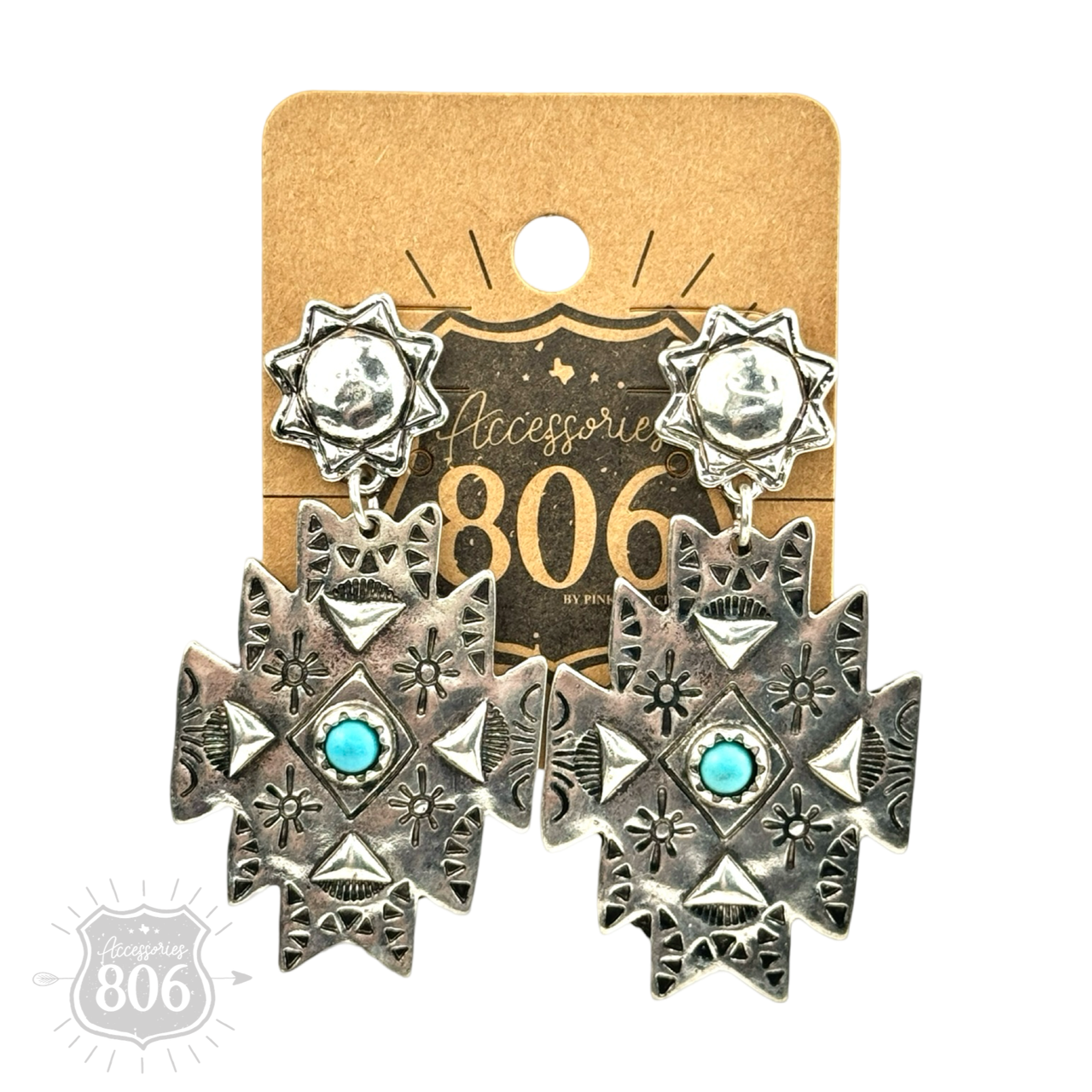 Southwest Aztec style earring