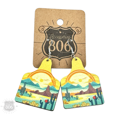 Western scene earring