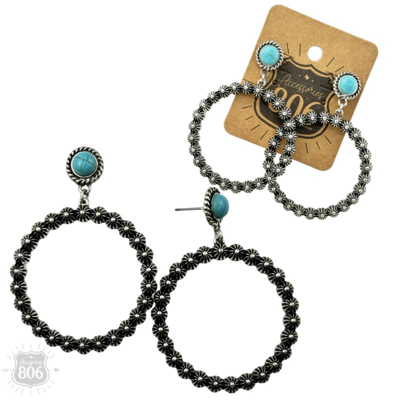Western concho berry earring