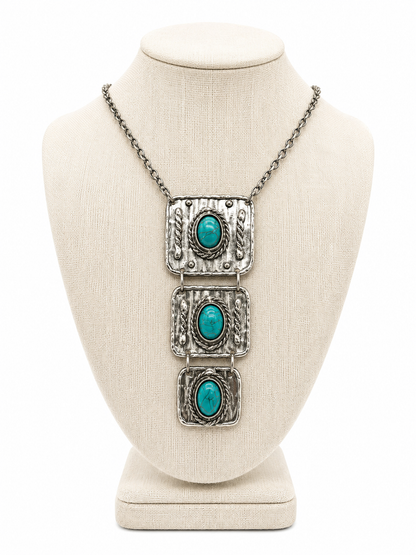 Gem Illusions™ Silver Mesa Pendant & Earring Set