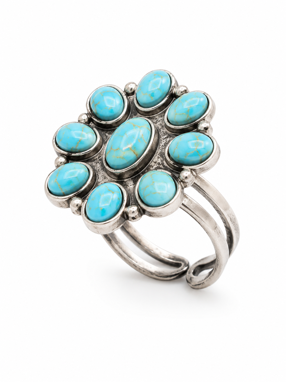 Gem Illusions Turquoise Blossom Ring