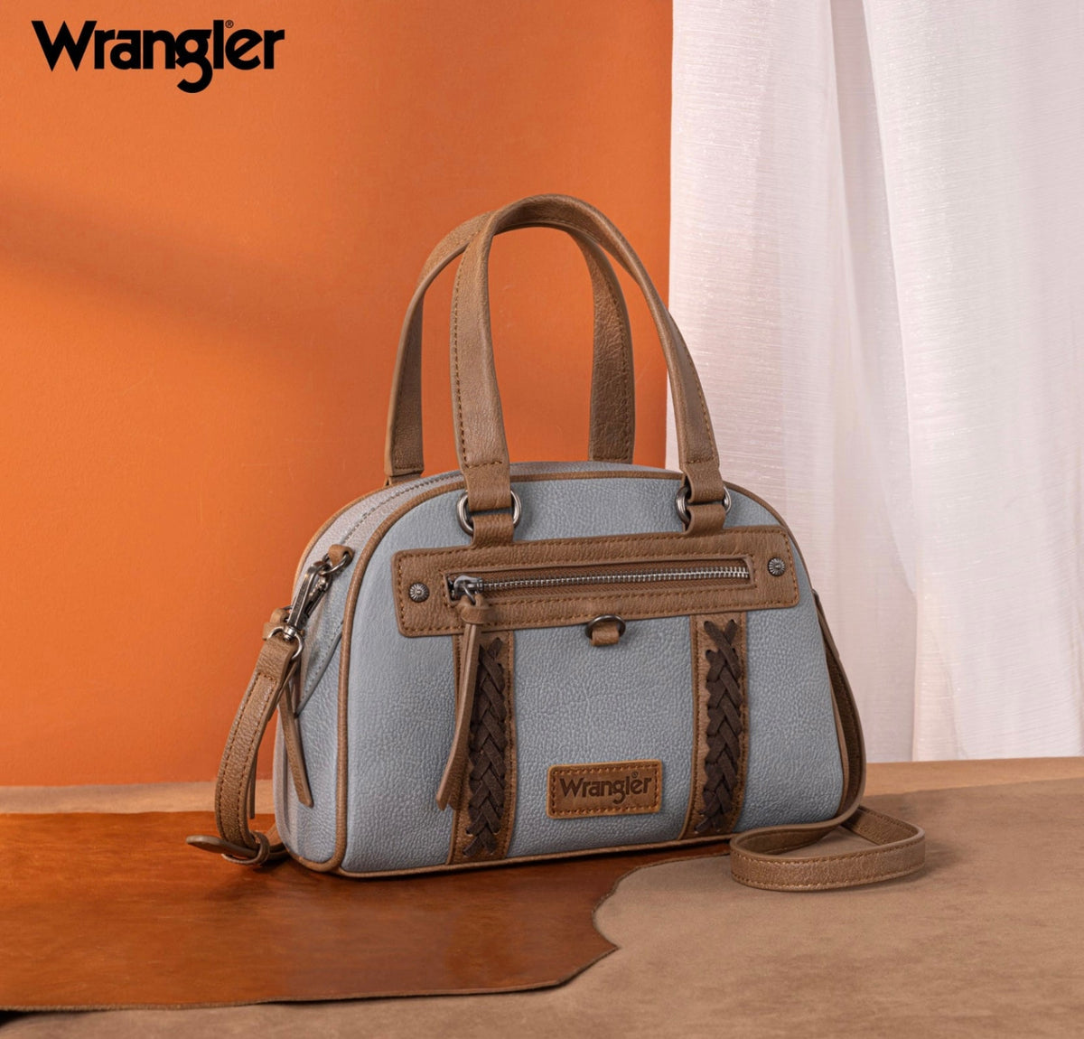 Wrangler Whipstitch Collection Satchel/Crossbody Bag-Multiple Colors