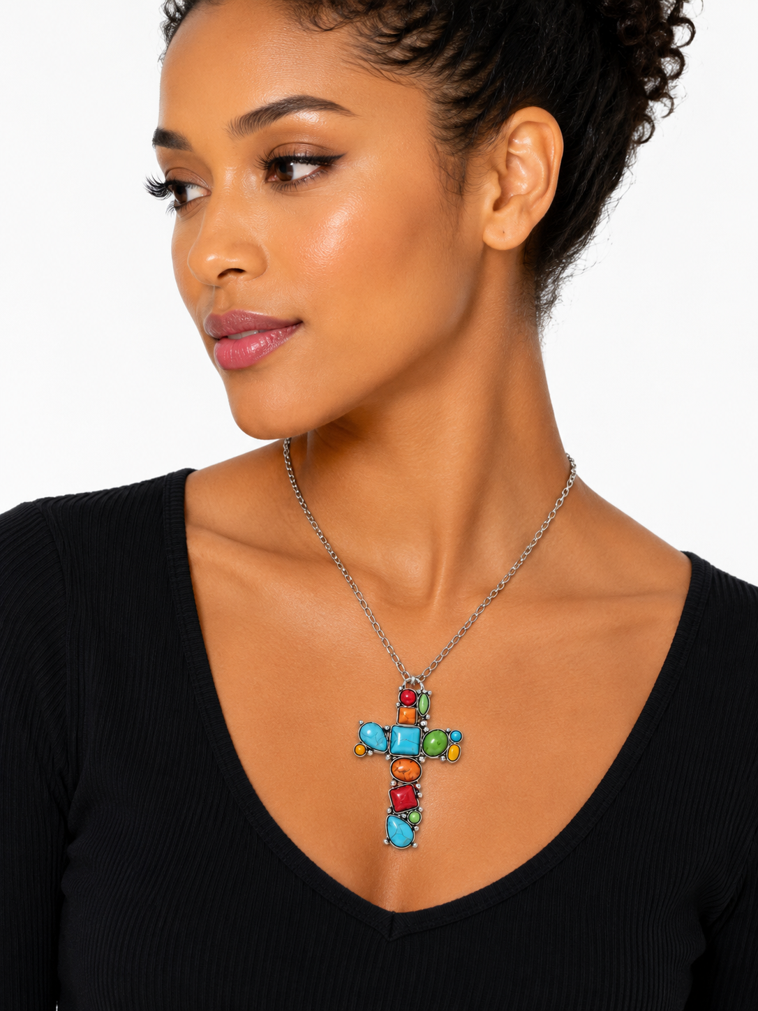 Gem Illusions™ Painted Faith Cross Necklace