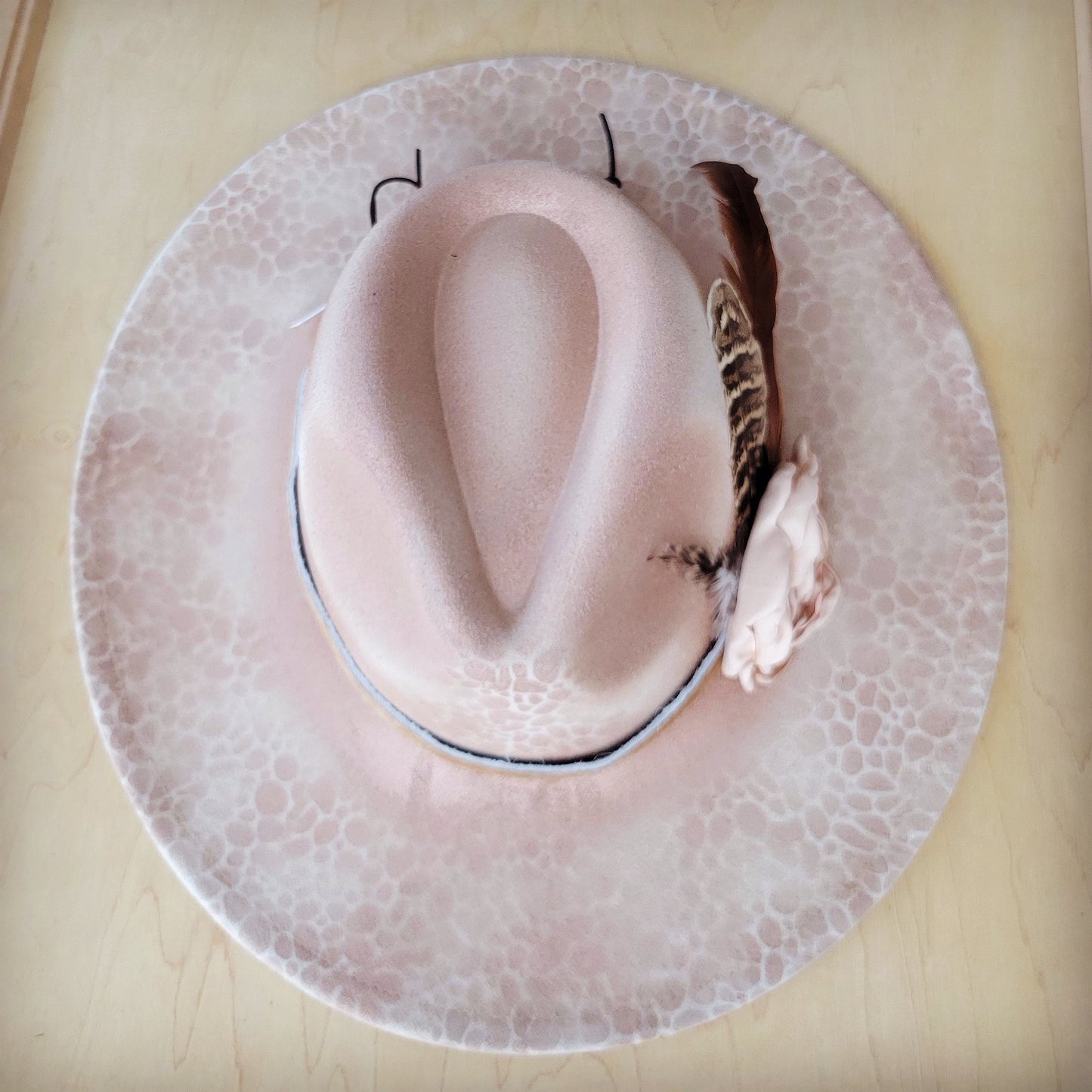 CUSTOM Hand-Painted Cowgirl Western Boho Hat A109