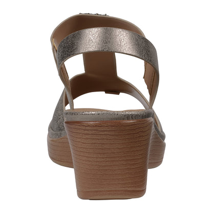 Women's Elissa Pewter Embellished Wedge Sandals