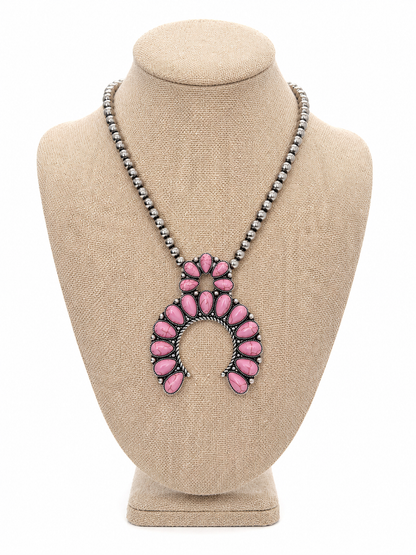 Gem Illusions Blush Naja Statement Necklace