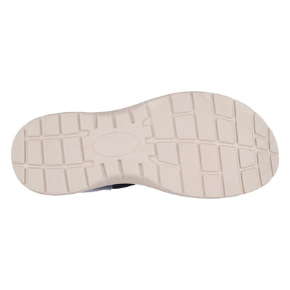 Women's Ariel Navy Elastic Comfort Flat Sandals